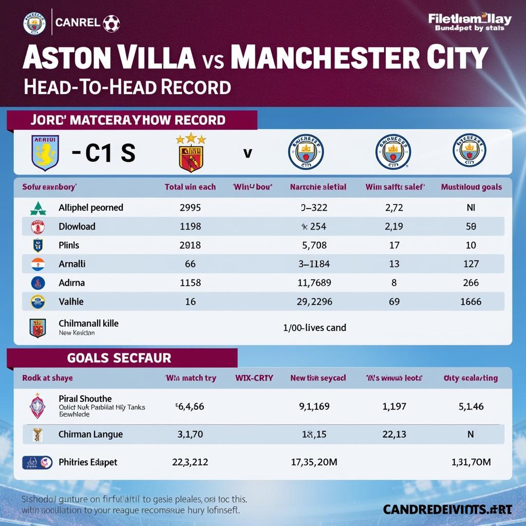 Lịch Sử Đối Đầu Aston Villa - Man City