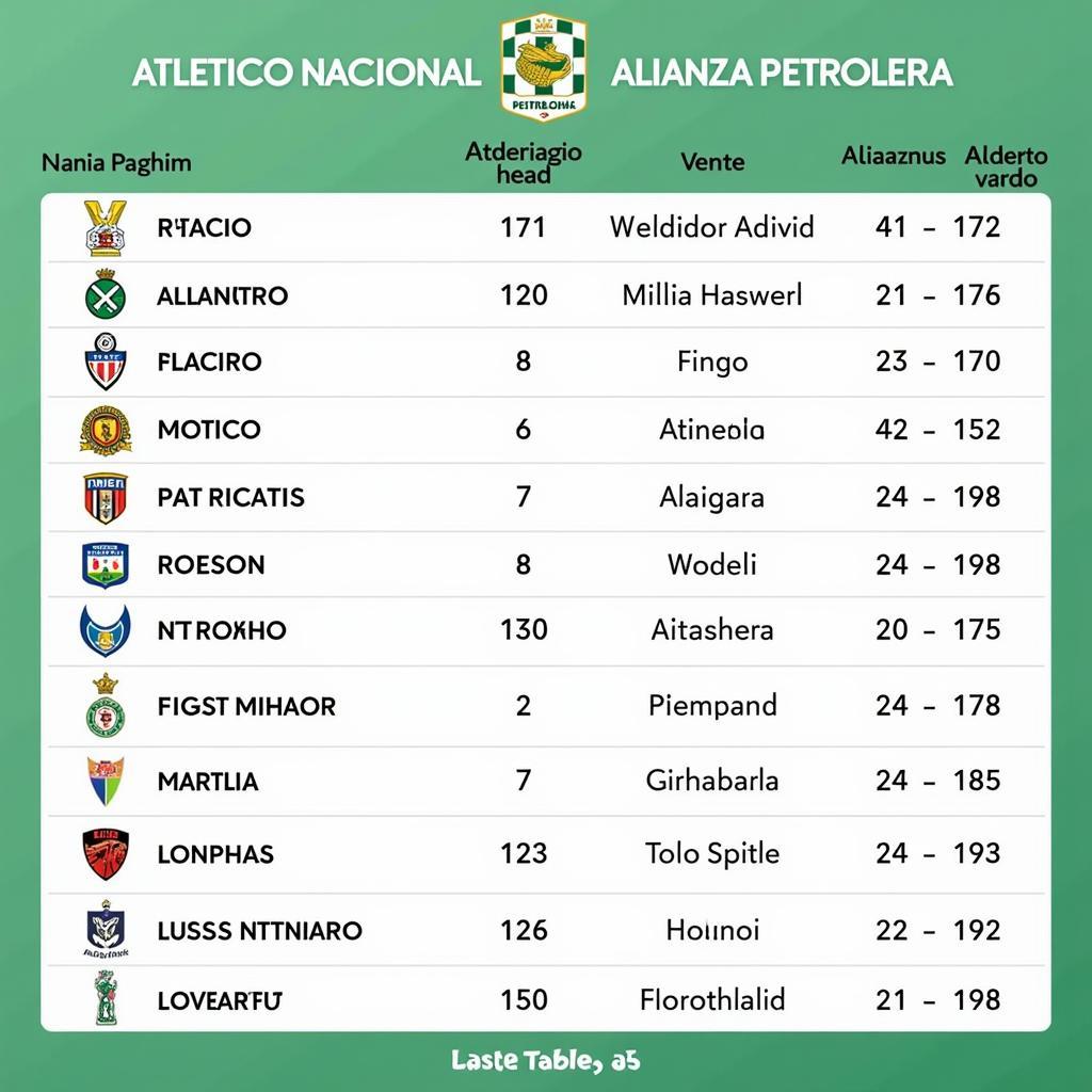 Lịch sử đối đầu giữa Atletico Nacional vs Alianza Petrolera