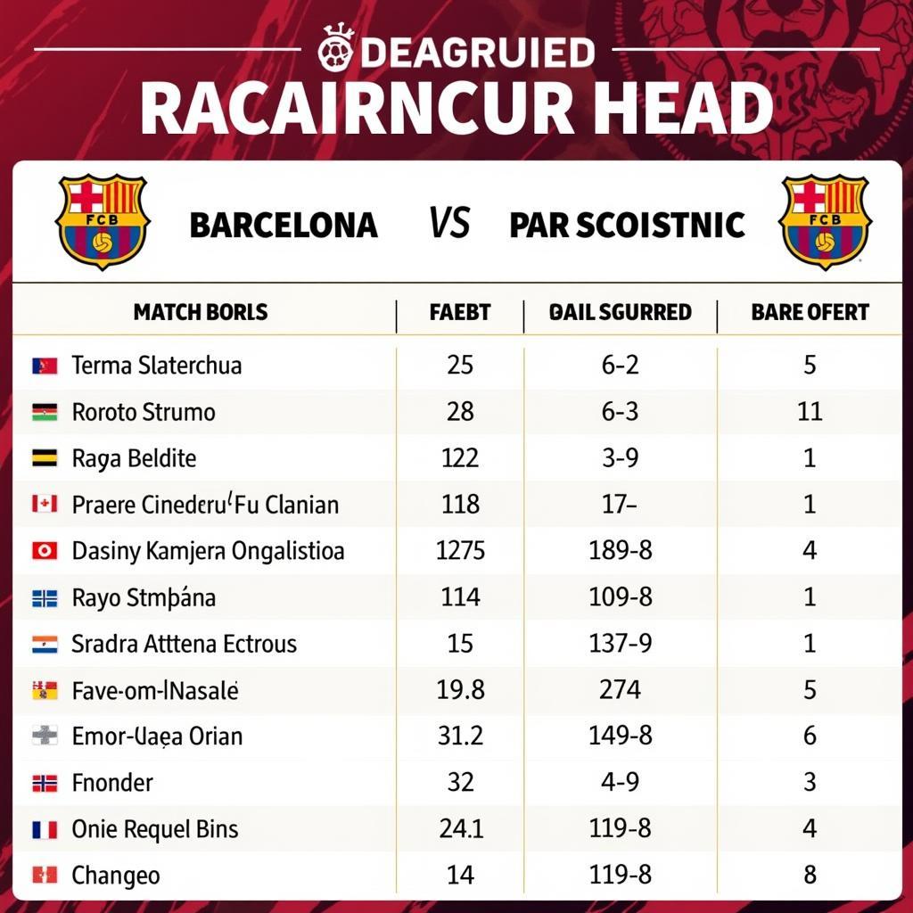 Lịch sử đối đầu Barcelona vs Rayo Vallecano