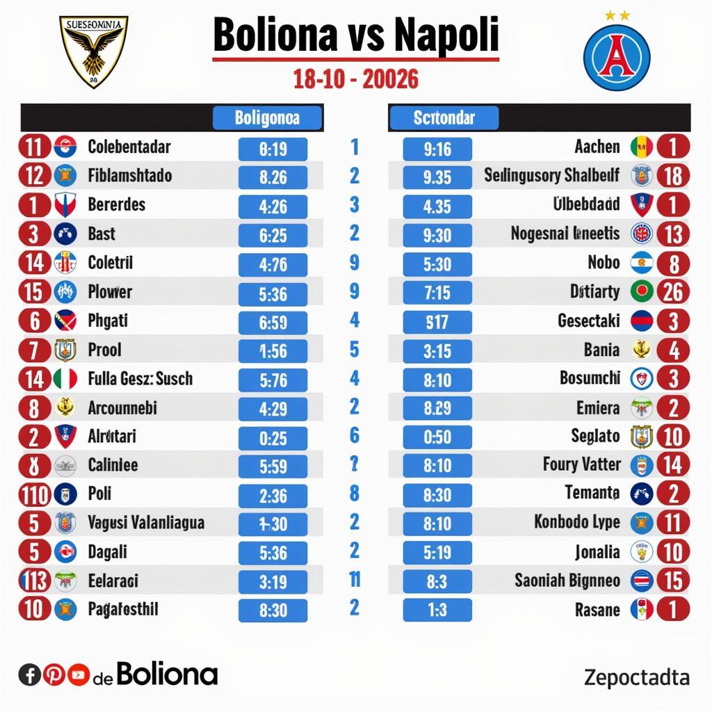 Lịch sử đối đầu giữa Bologna và Napoli