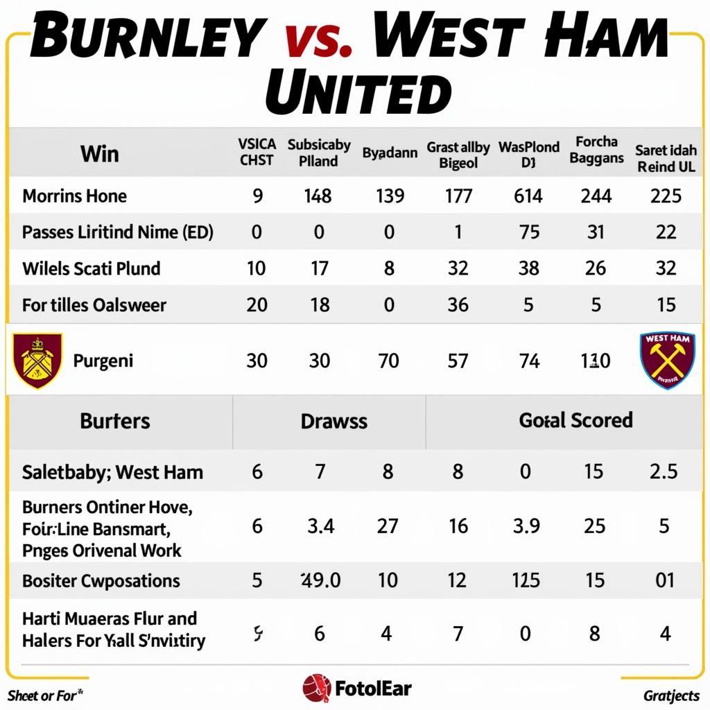 Lịch sử đối đầu giữa Burnley và West Ham United