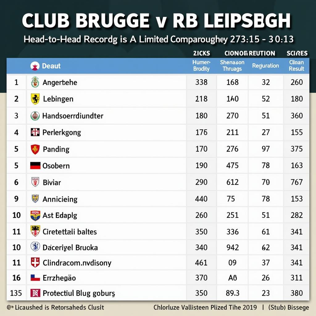 Lịch sử đối đầu Club Brugge vs RB Leipzig