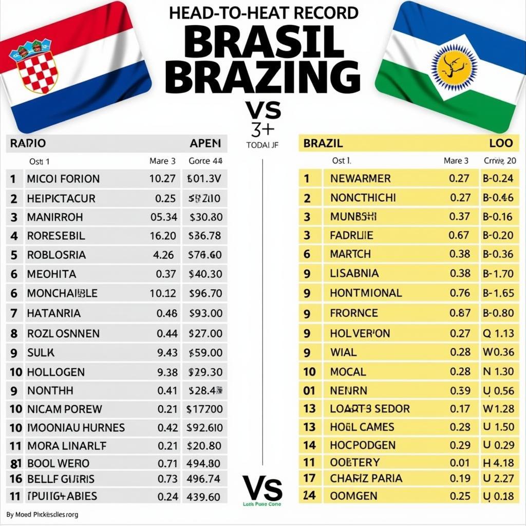 Lịch sử đối đầu Croatia vs Brazil