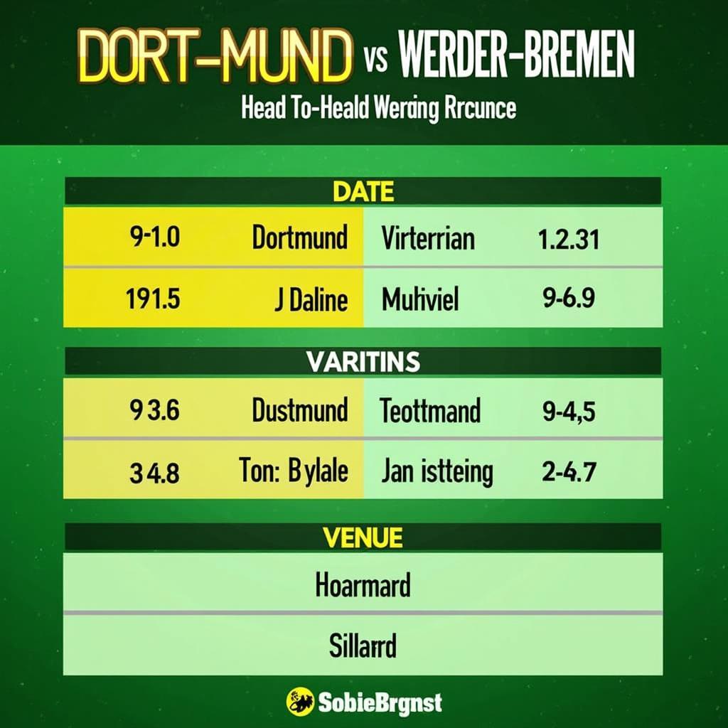 Lịch sử đối đầu giữa Dortmund và Werder Bremen