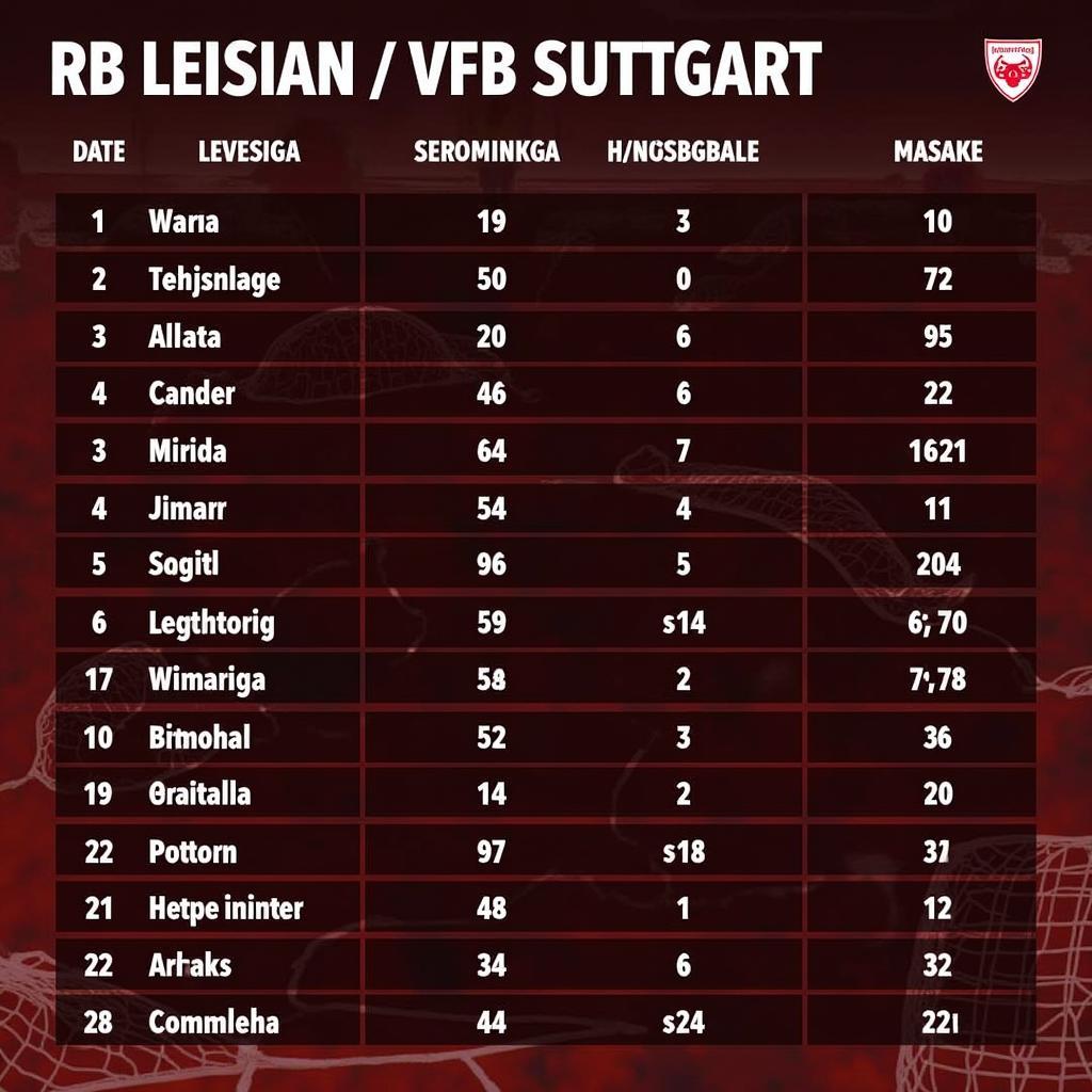 Lịch sử đối đầu giữa Leipzig và Stuttgart