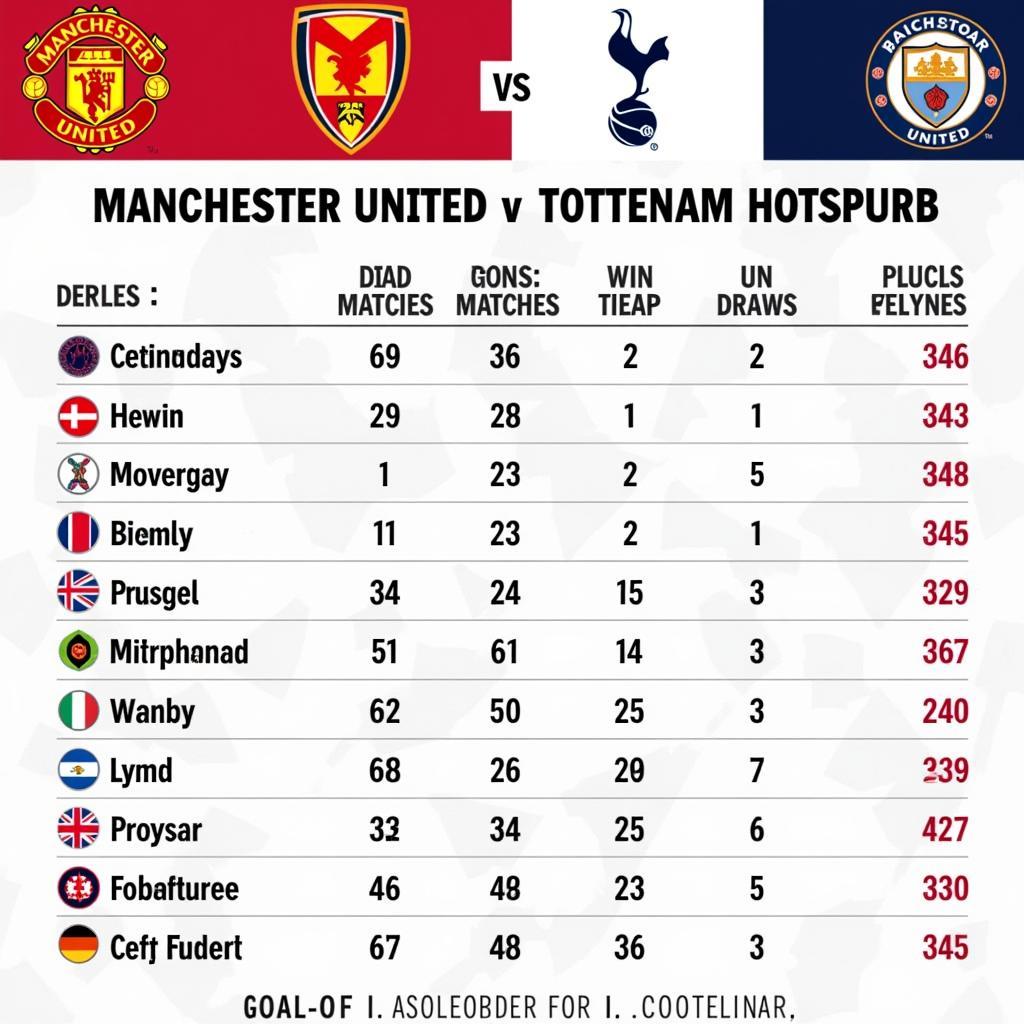 Lịch sử đối đầu Man United vs Tottenham