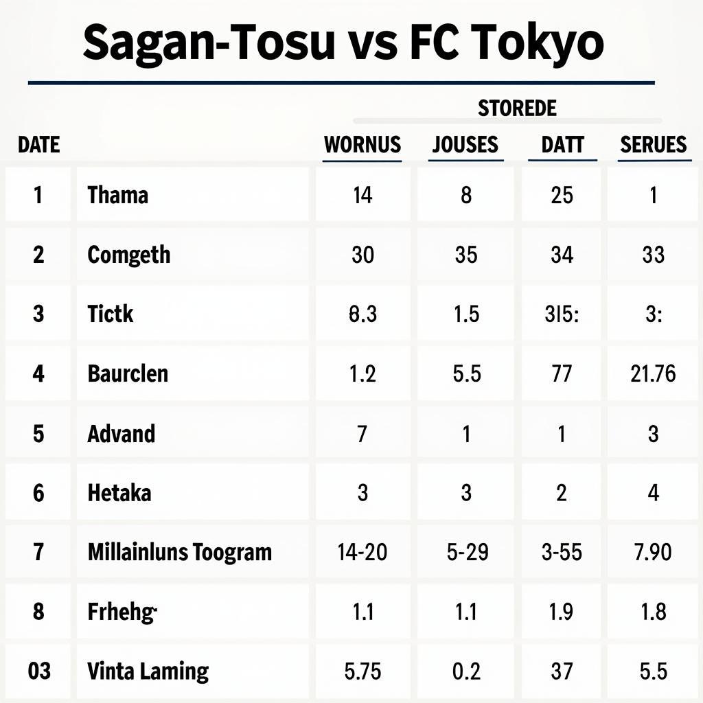 Lịch sử đối đầu Sagan Tosu vs FC Tokyo