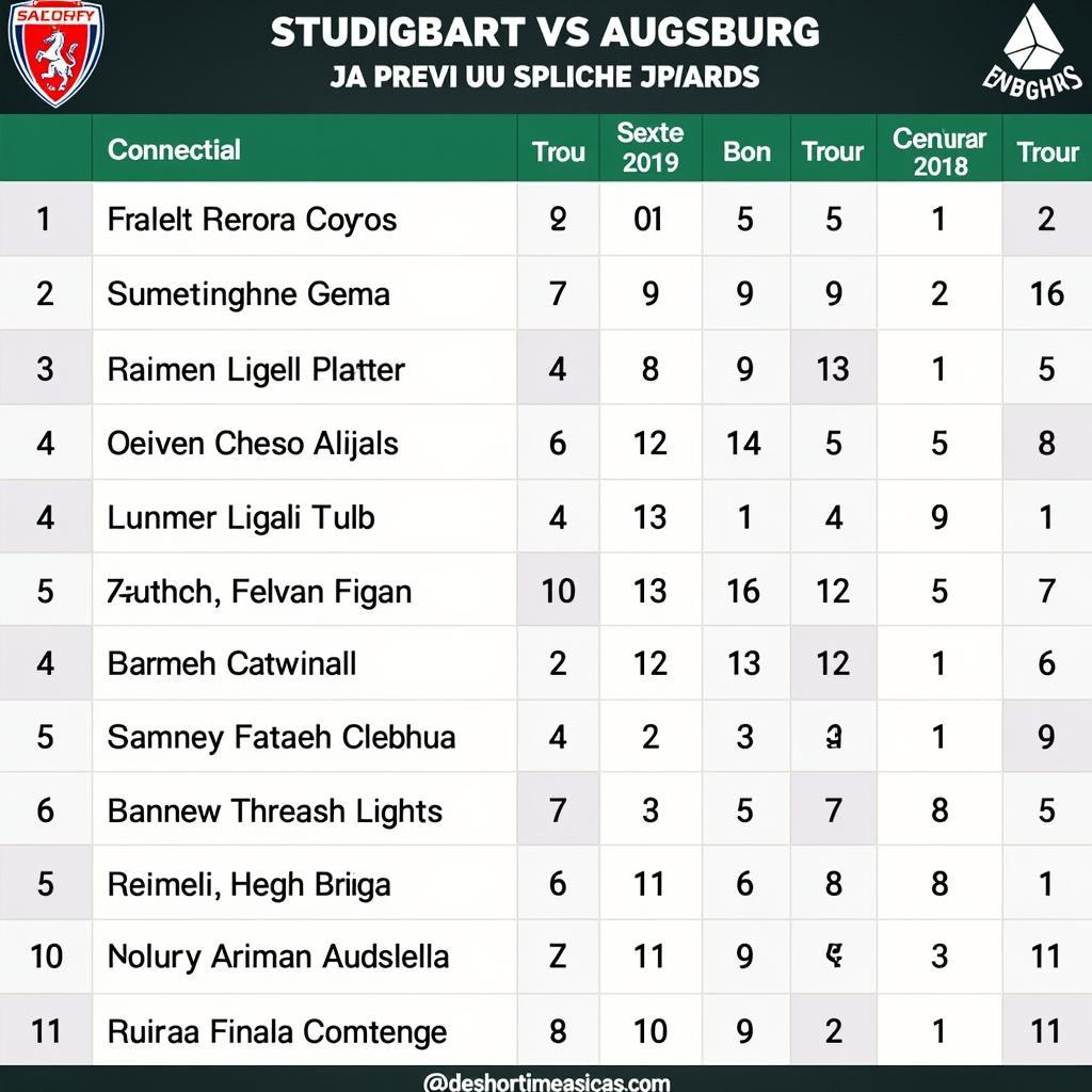 Lịch sử đối đầu Stuttgart vs Augsburg