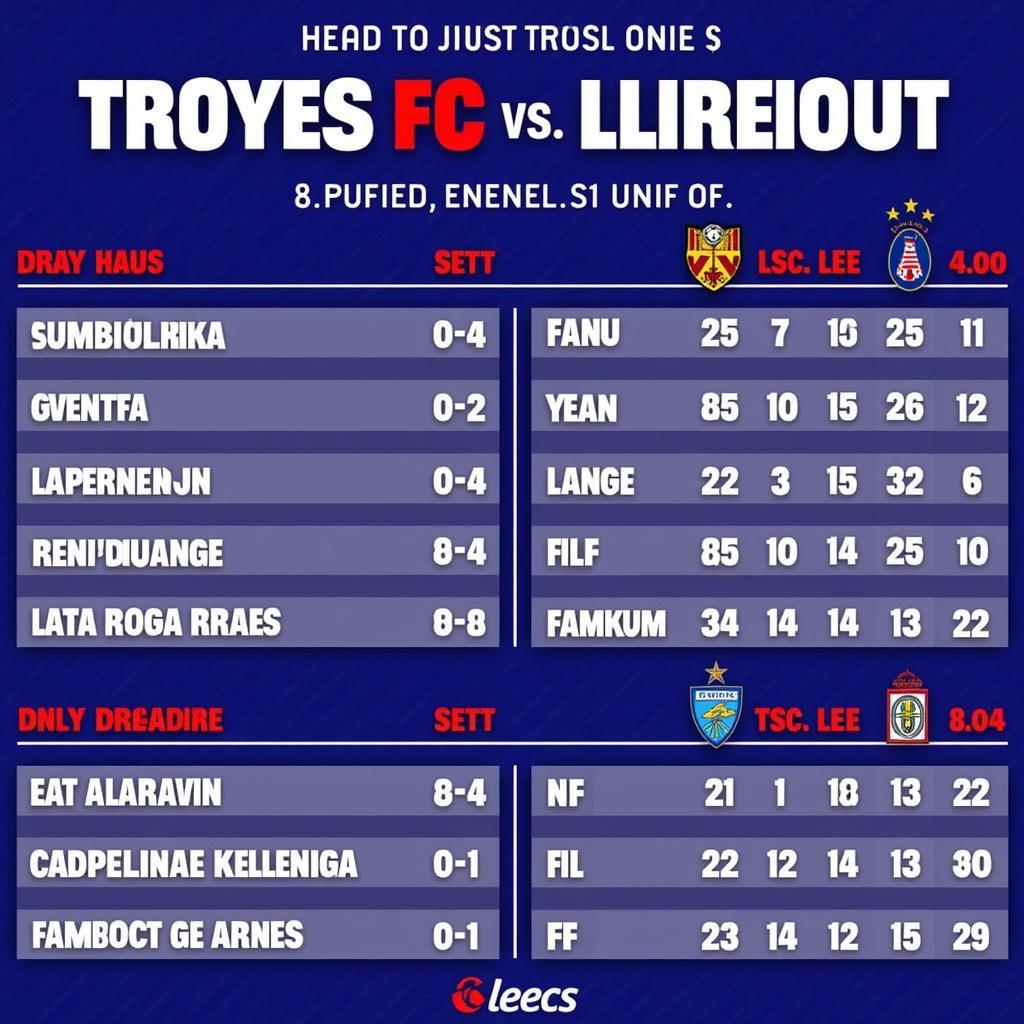 Lịch sử đối đầu giữa Troyes FC và Lorient