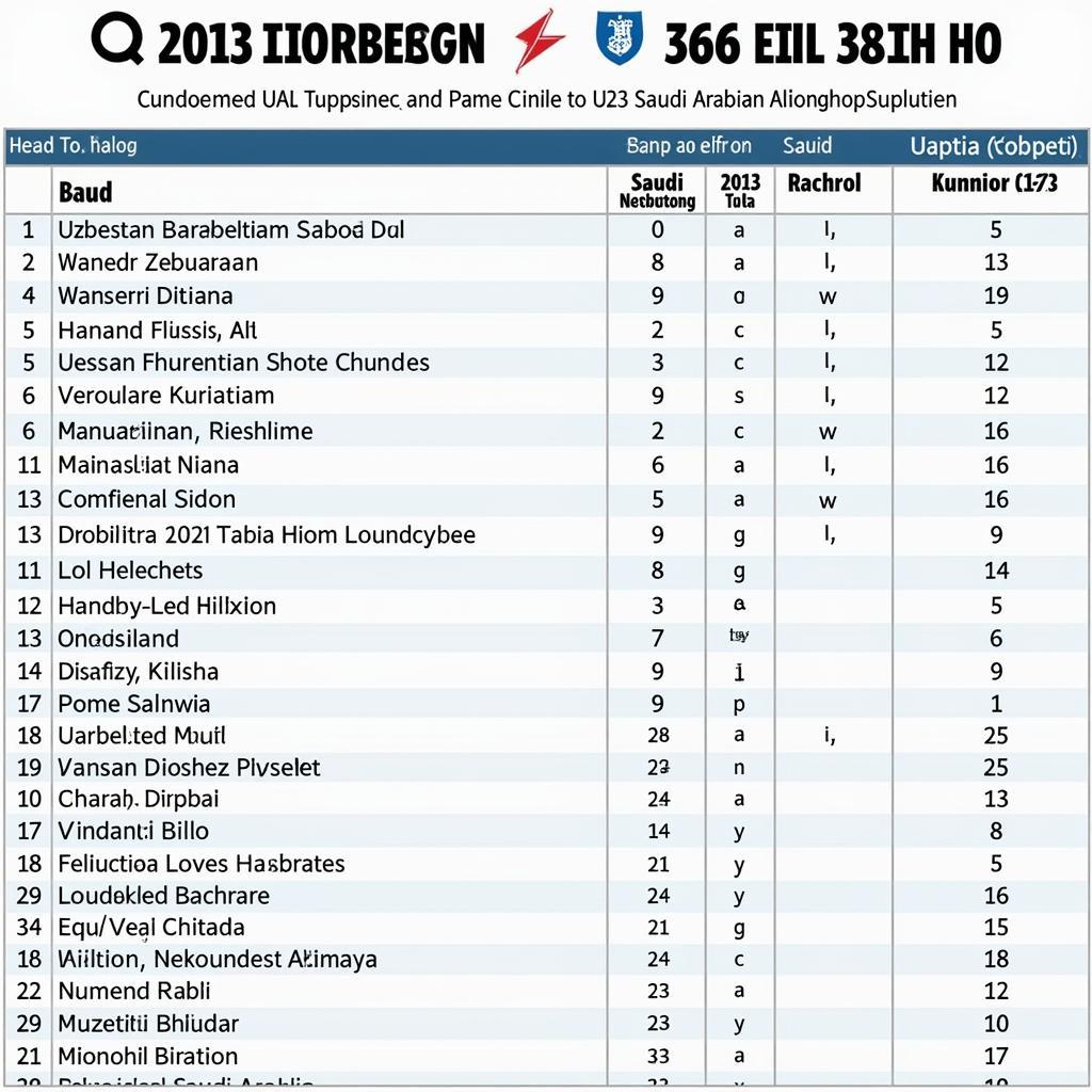 Lịch sử đối đầu U23 Uzbekistan và U23 Saudi Arabia