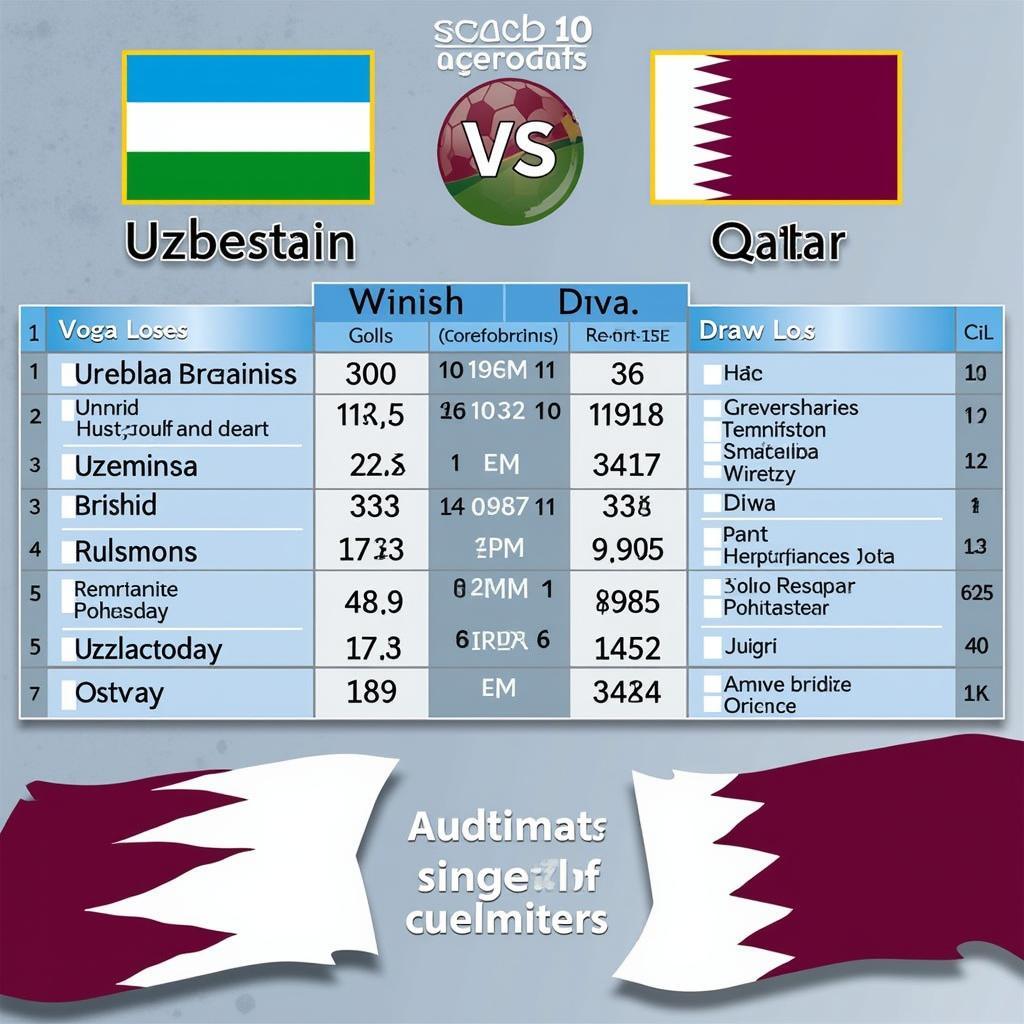 Lịch sử đối đầu giữa Uzbekistan và Qatar