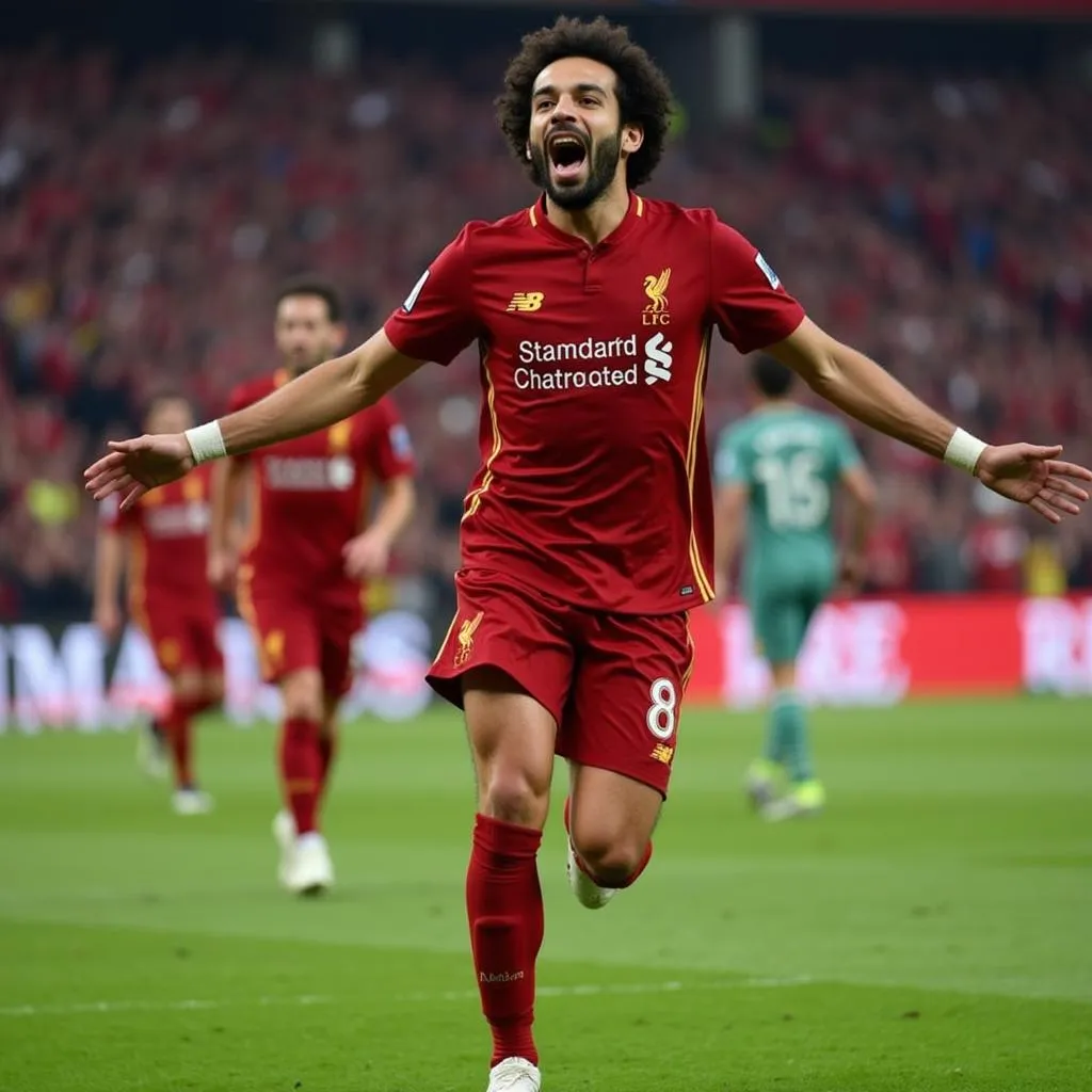 Mohamed Salah trong màu áo Liverpool