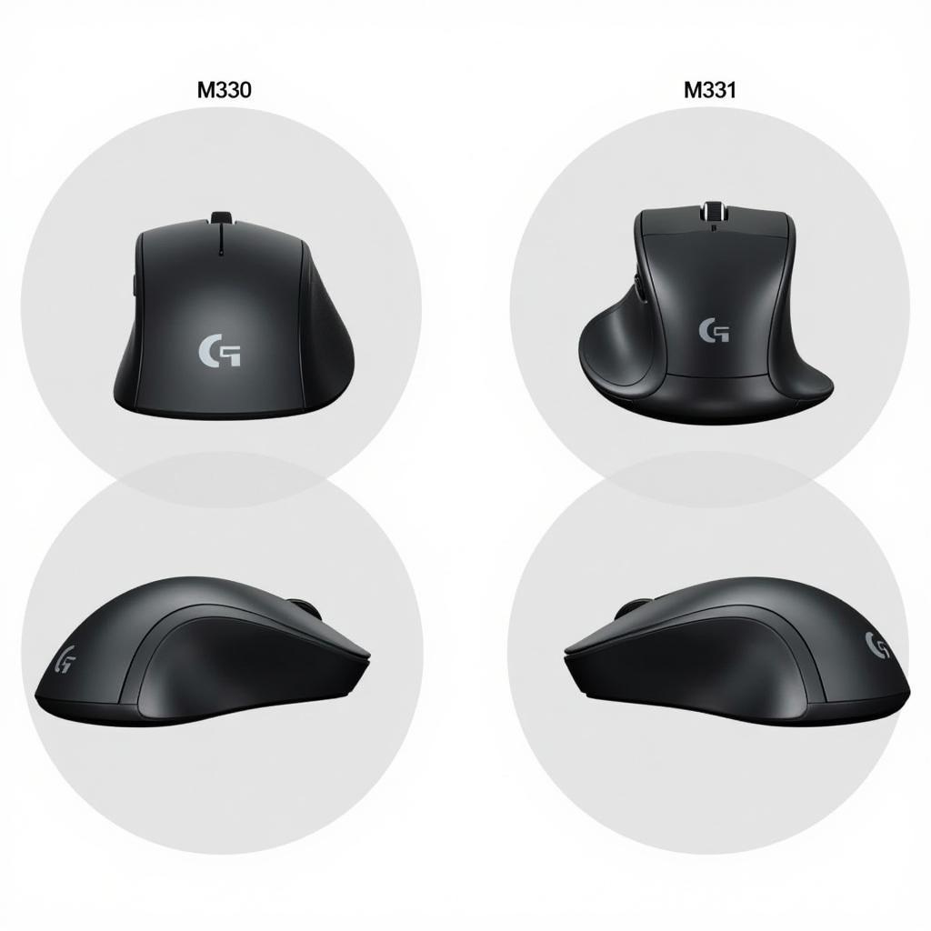 Logitech M330 vs M331: Thiết kế