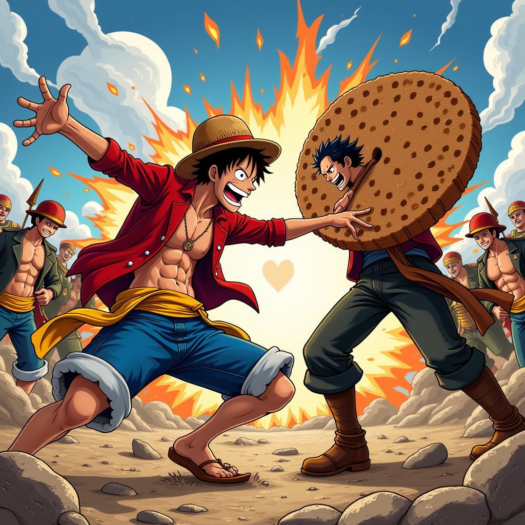 Luffy và Cracker đối đầu ấn tượng