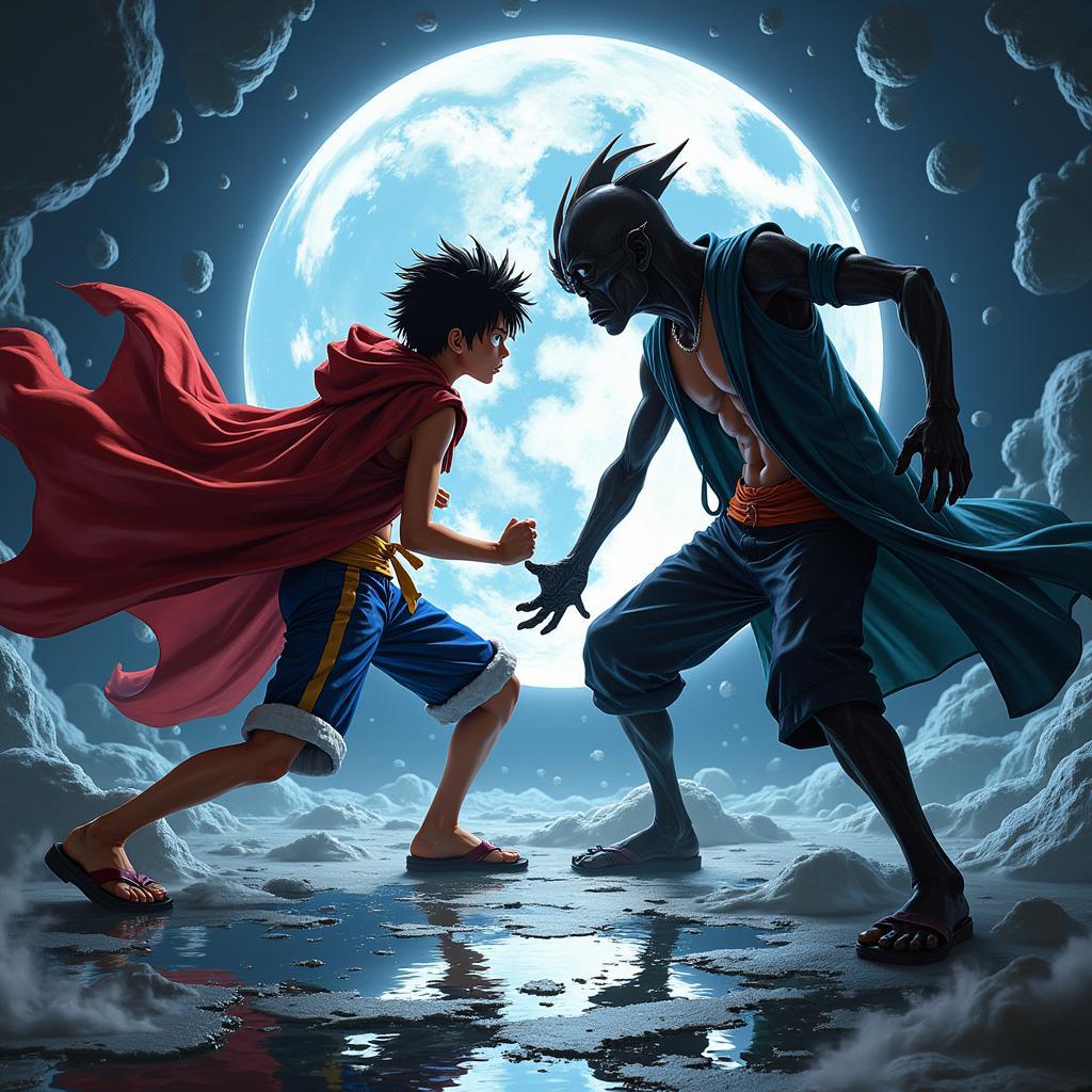 Luffy và Katakuri đối đầu trong Gương Thế Giới