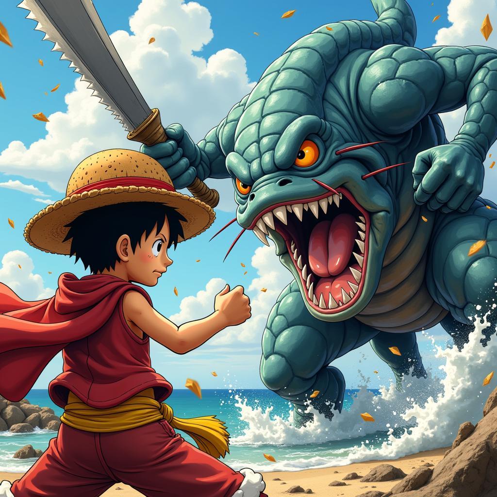 Luffy đối đầu Arlong