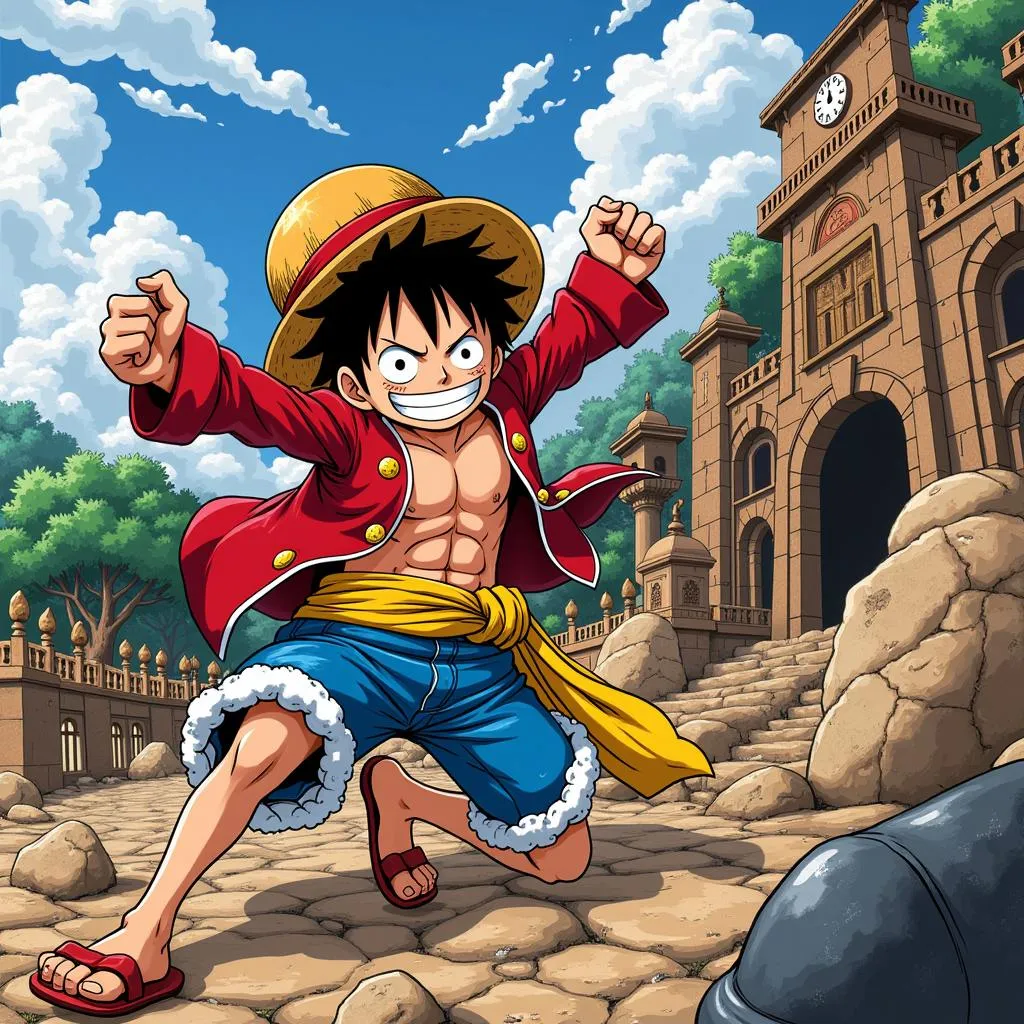 Luffy emerges victorious, solidifying his status as a formidable pirate and a defender of justice.