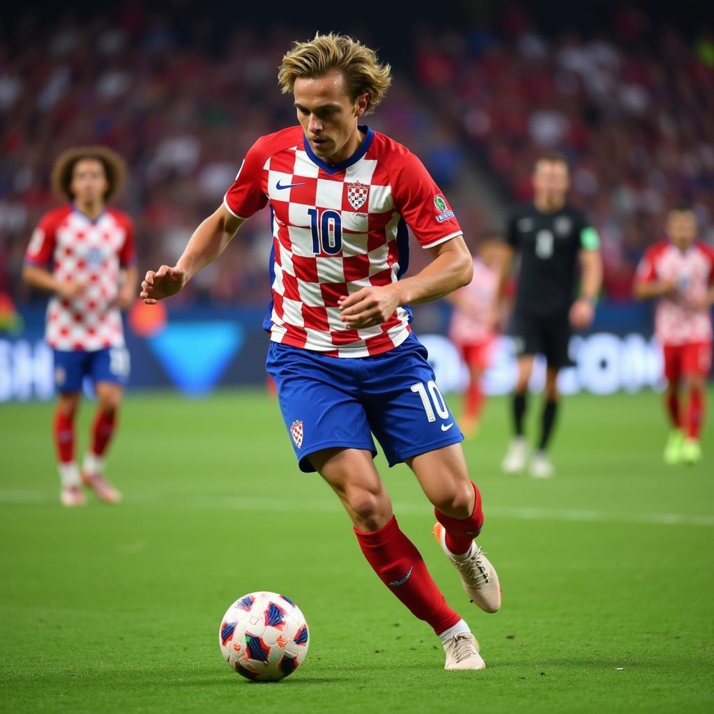 Luka Modric điều khiển thế trận