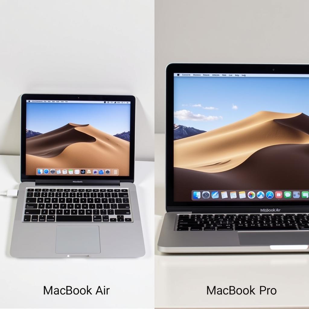 MacBook Air vs Pro - So sánh màn hình