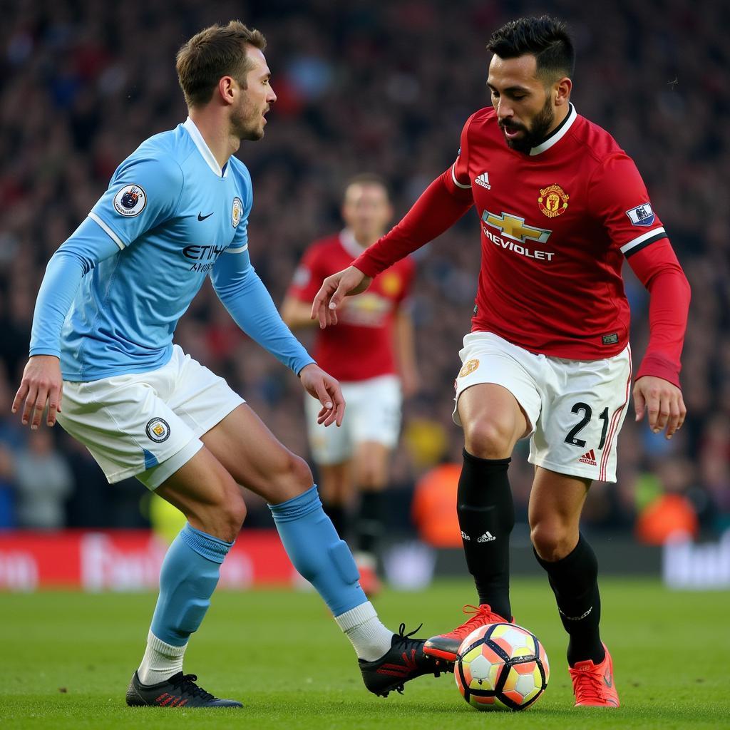 man city vs man united khoảnh khắc