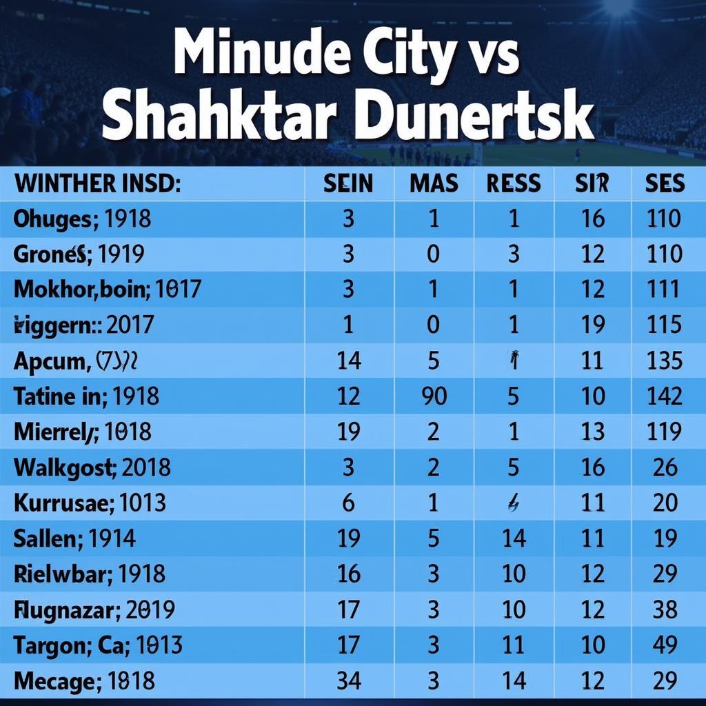 Lịch sử đối đầu giữa Man City và Shakhtar Donetsk