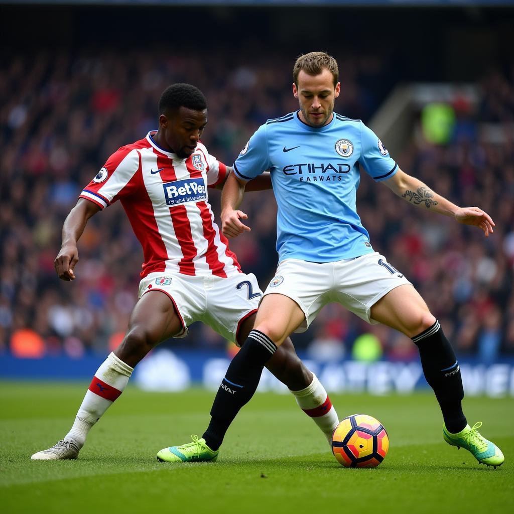 Trận đấu kinh điển giữa Man City và Stoke