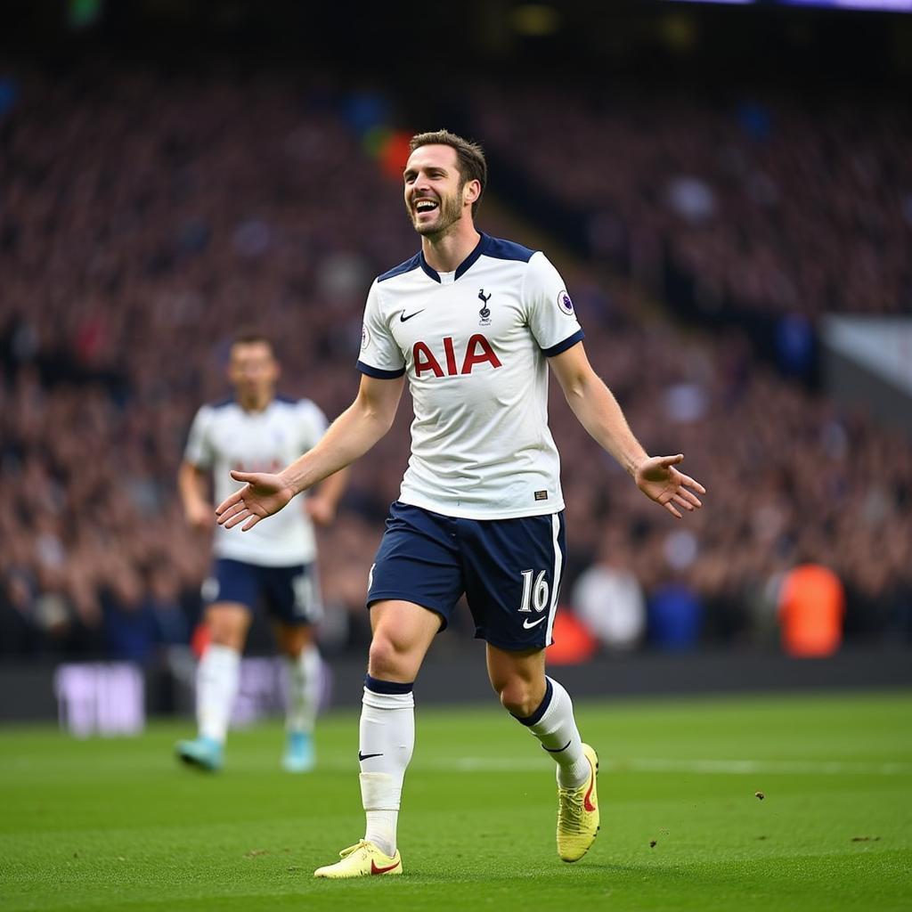 Man City vs Tottenham highlight: Harry Kane ăn mừng bàn thắng