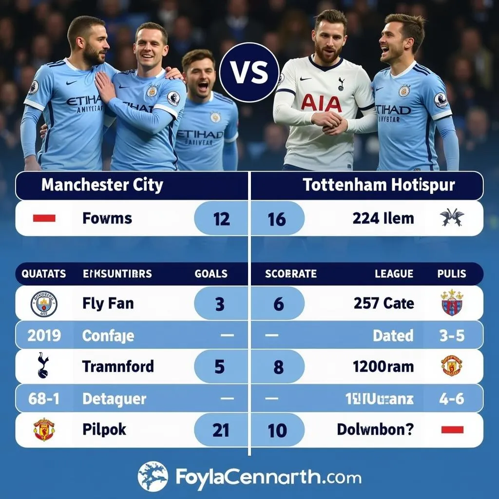 Phong độ hiện tại của Man City và Tottenham