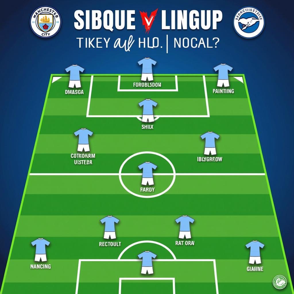 Sơ đồ đội hình Manchester City vs Brighton