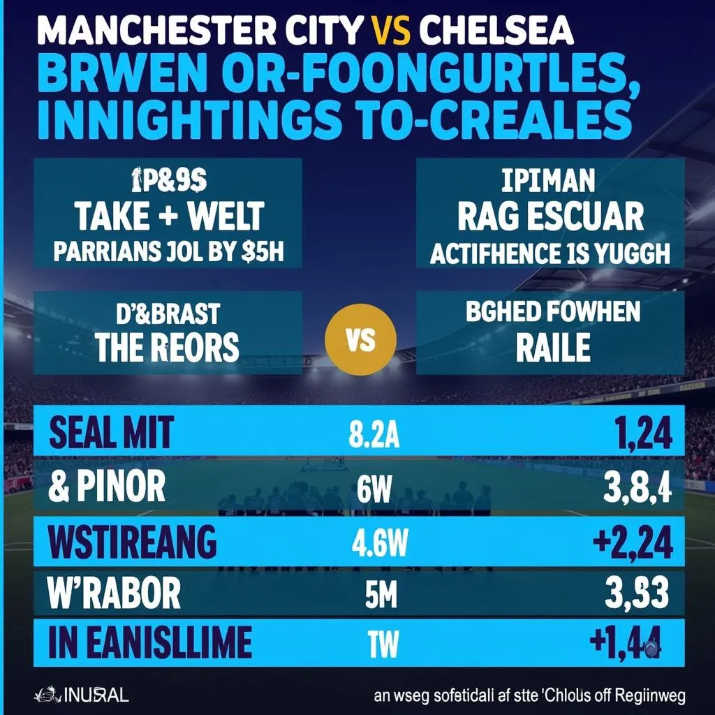 Thống kê đối đầu Manchester City vs Chelsea