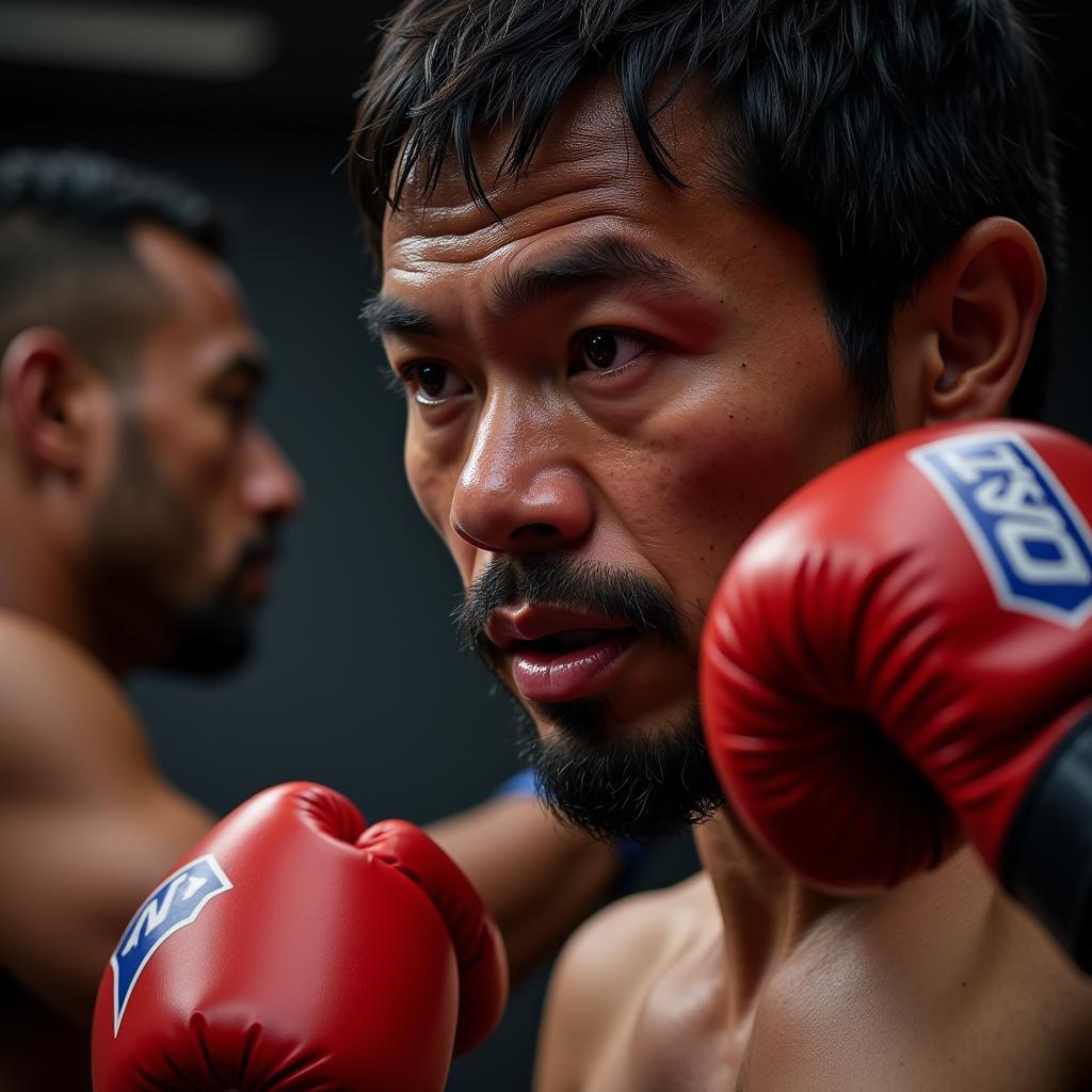 Manny Pacquiao tập luyện