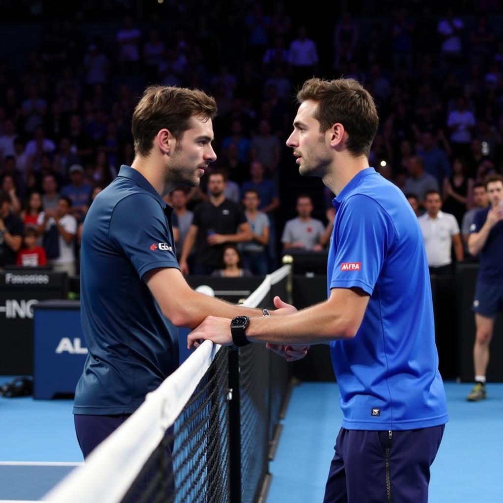 Medvedev và Tsitsipas tại ATP Finals 2019