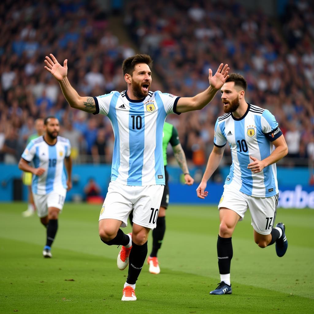 Messi ghi bàn phạt đền trận Argentina vs Croatia 2022