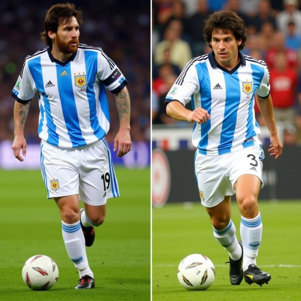 Messi và Maradona so sánh kỹ thuật