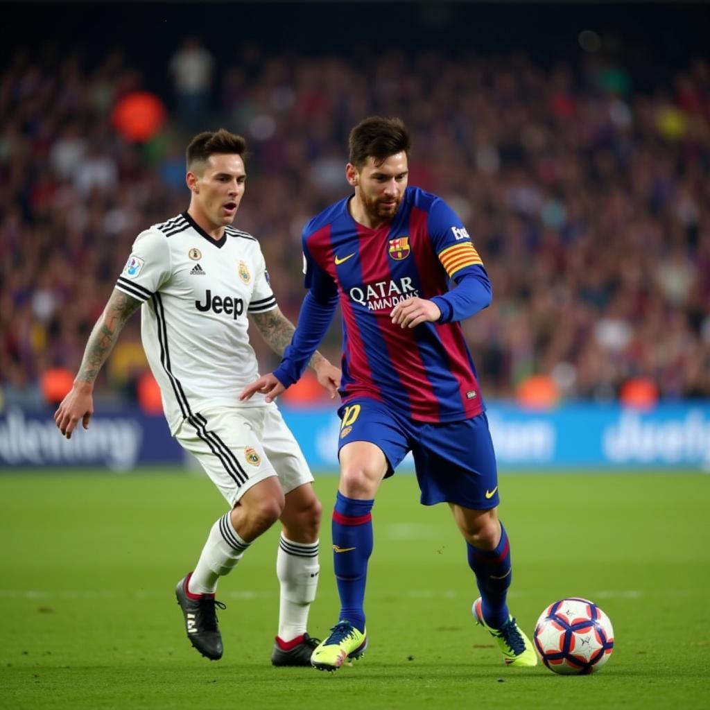 Messi tỏa sáng trong trận đấu Barcelona vs Juventus