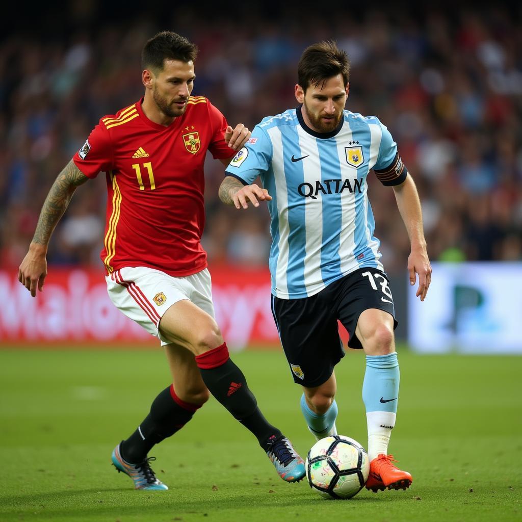 Messi và Ramos đối đầu khích liệt