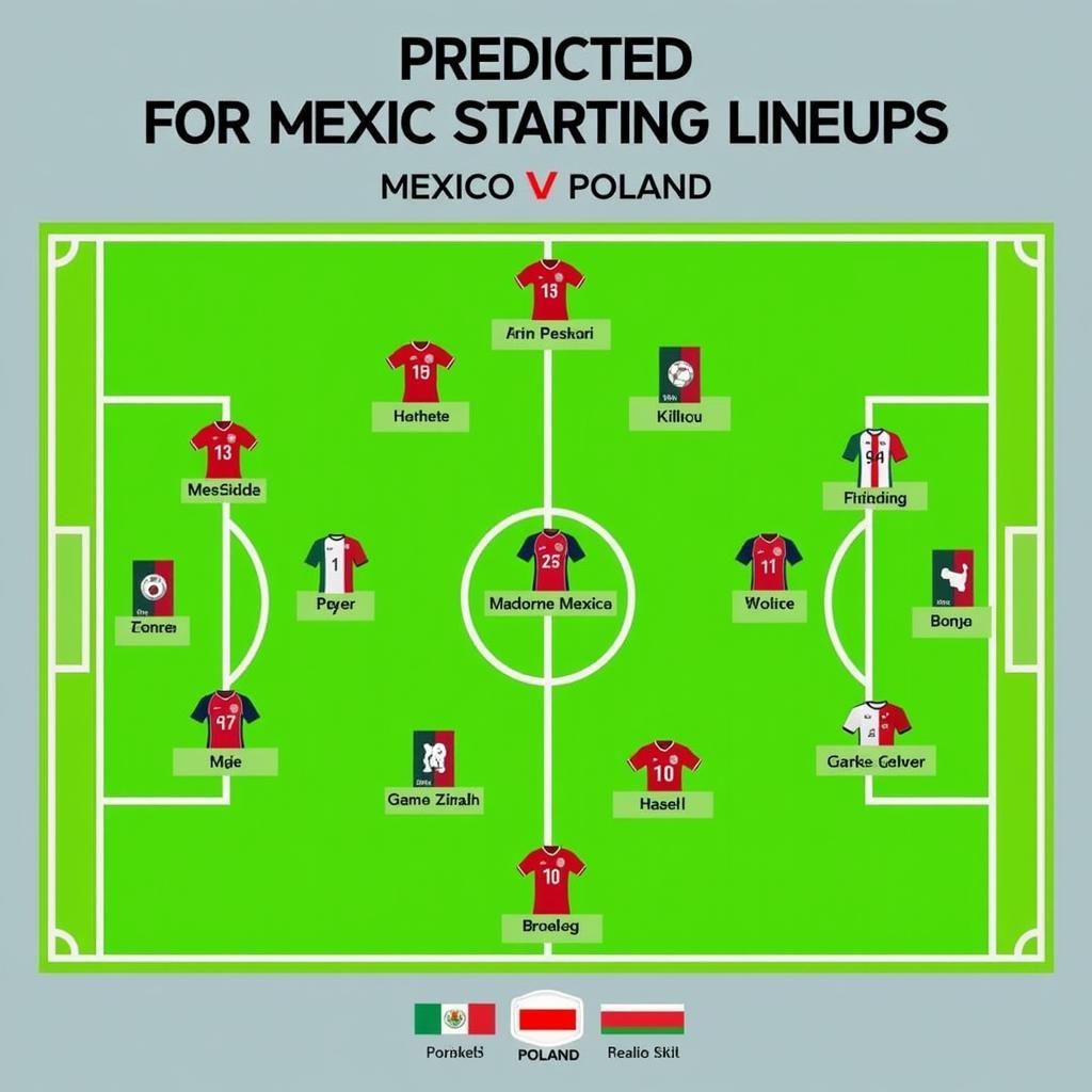 Đội hình ra sân dự kiến Mexico vs Ba Lan