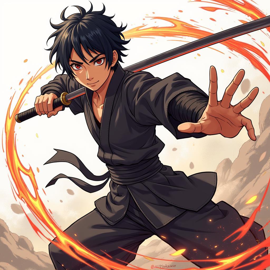 Minato sử dụng Hiraishin no Jutsu dịch chuyển