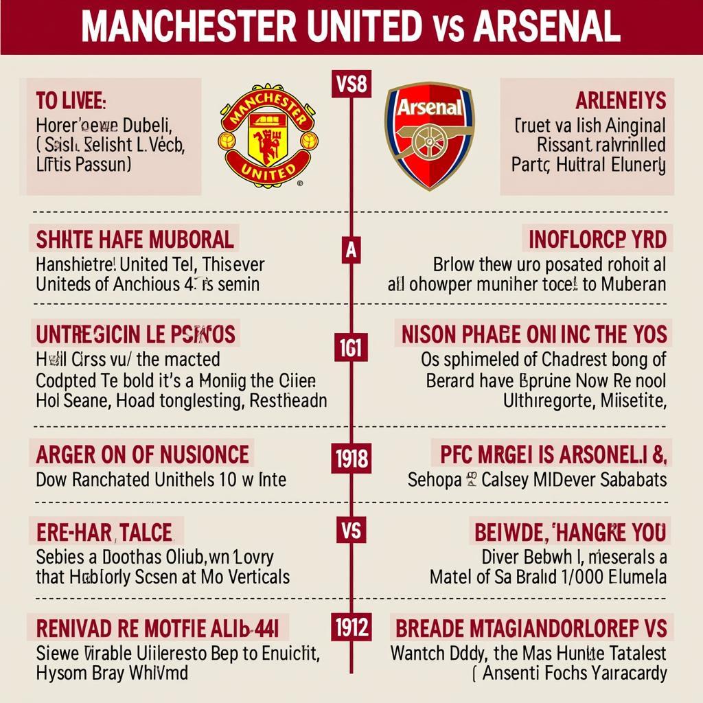 Lịch sử đối đầu MU vs Arsenal