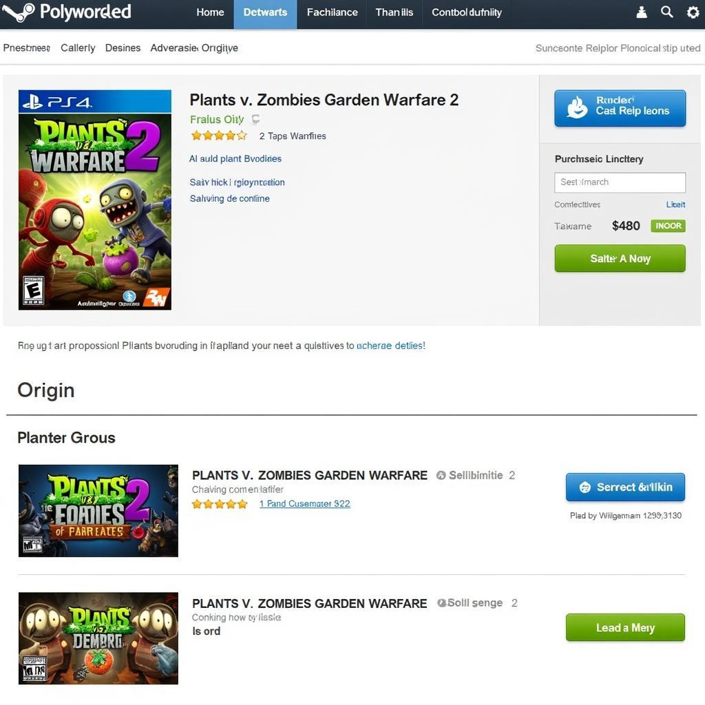 Mua Plants vs. Zombies Garden Warfare 2 trên Origin và Steam