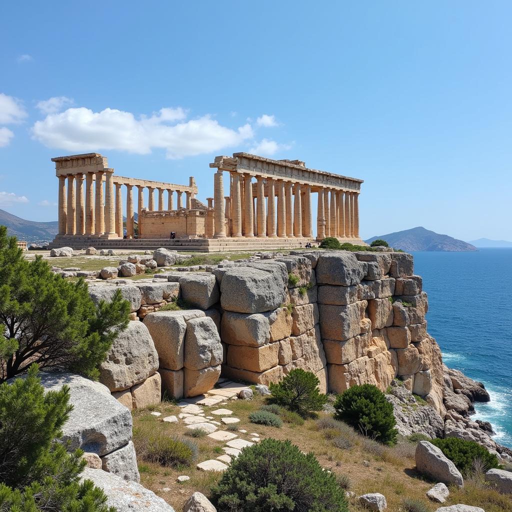 Ngọn đền Poseidon ở Cape Sounion