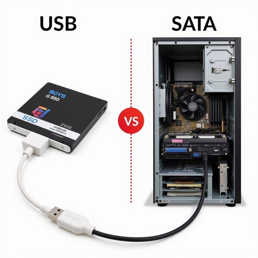 Ổ cứng SSD kết nối USB và SATA