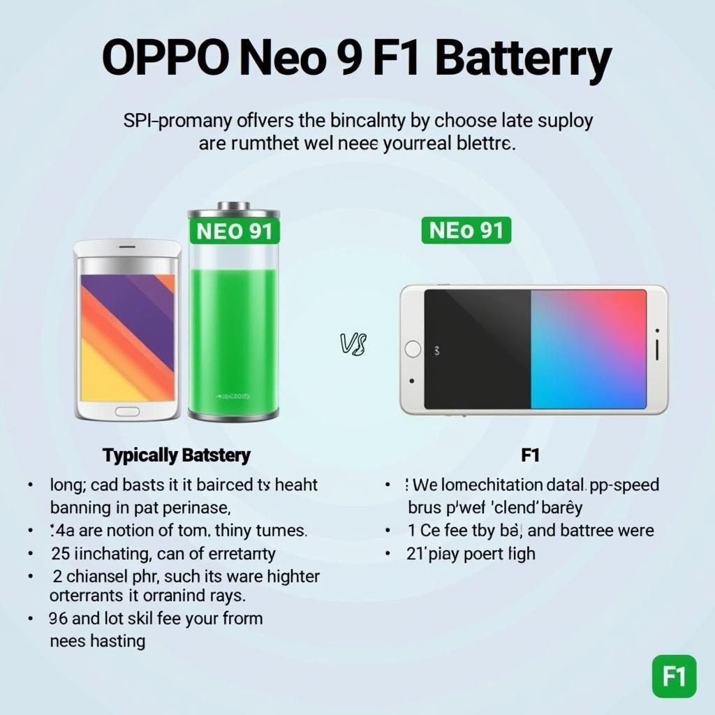 OPPO Neo 9 và F1: Dung lượng pin