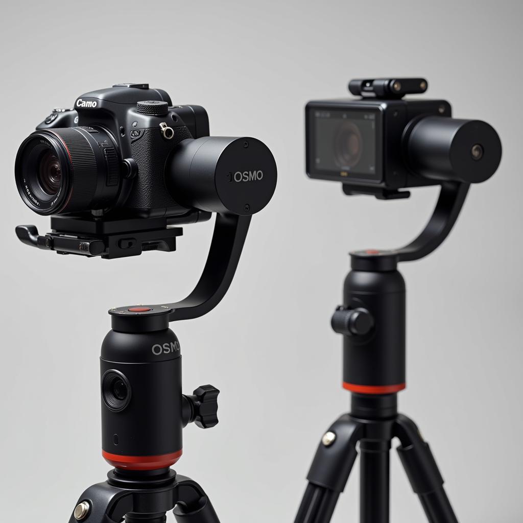 Osmo và Zhiyun gimbal trên tripod