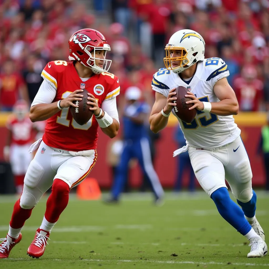 Patrick Mahomes và Justin Herbert đối đầu trong trận Chiefs vs Chargers