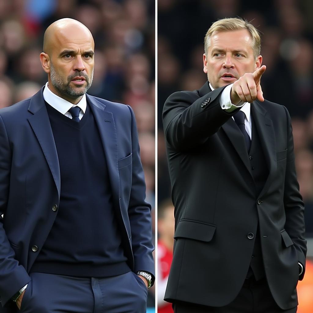 Pep Guardiola và Eddie Howe chỉ đạo chiến thuật