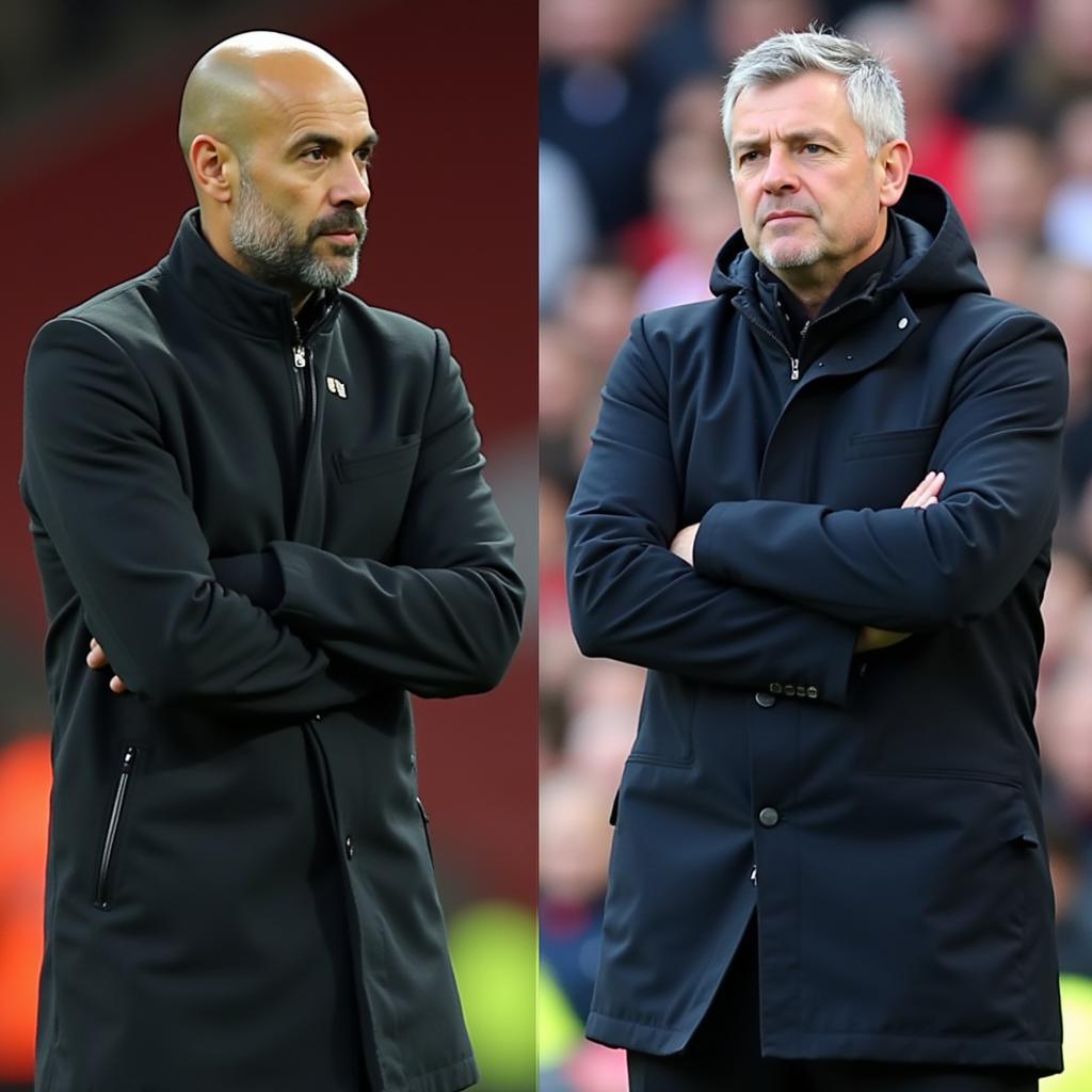 Pep Guardiola và Ole Gunnar Solskjaer