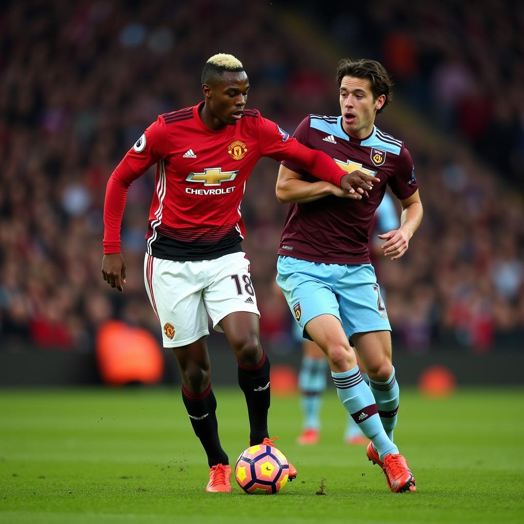 Pha va chạm giữa Pogba và Noble