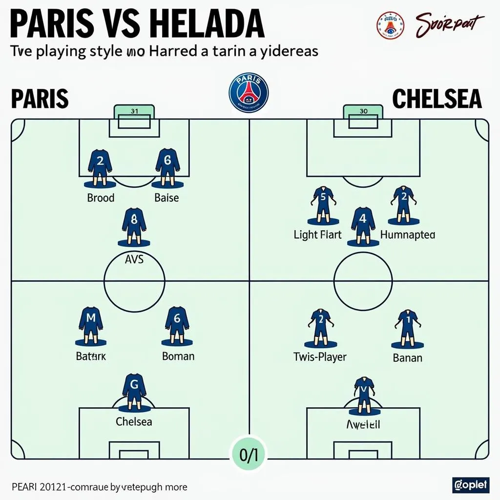 Phong cách chơi PSG vs Chelsea