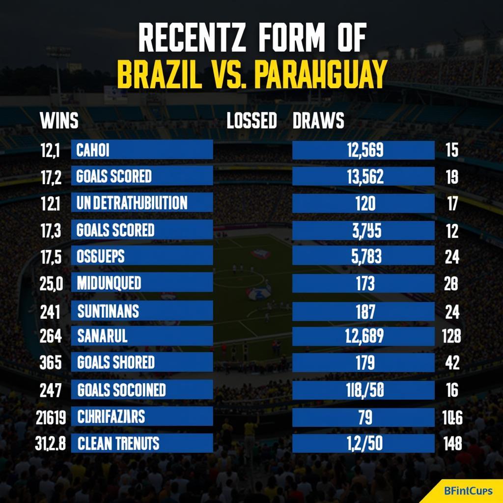 Phong độ Brazil vs Paraguay